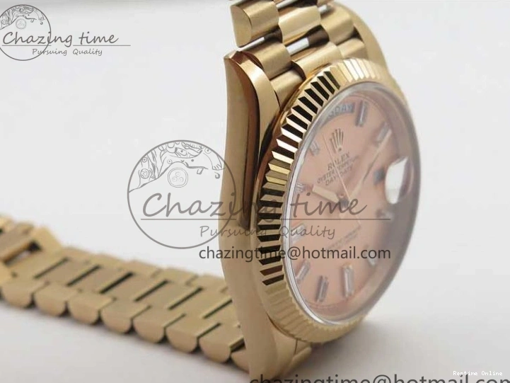 0409 Day-Date 40mm 228239 BP New Dial Version 904 RG T Crystal Markers RG Dial on RG President Bracelet A Popular 2834